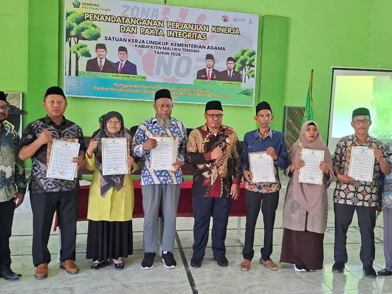 KEPALA MTsN 1 MALTENG MENANDATANGANI PERKIN DAN PAKTA INTEGRITAS TAHUN 2026