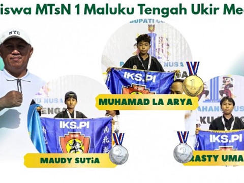 SISWA MTSN 1 MALUKU TENGAH RAIH 3 MEDALI PRESTASI
