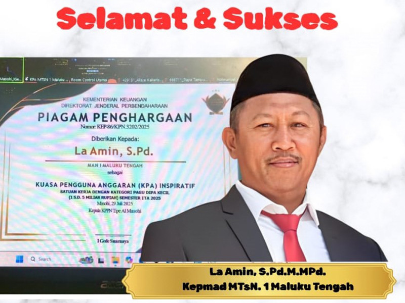 MTsN 1 Maluku Tengah Raih 2 Penghargaan di Nusa Ina Treasure Awards 2025